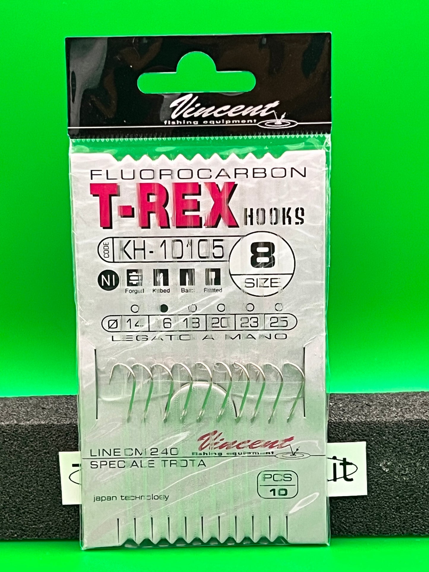 Amo storto legato a mano 100% fluorocarbon 240cm-0,16- Vincent