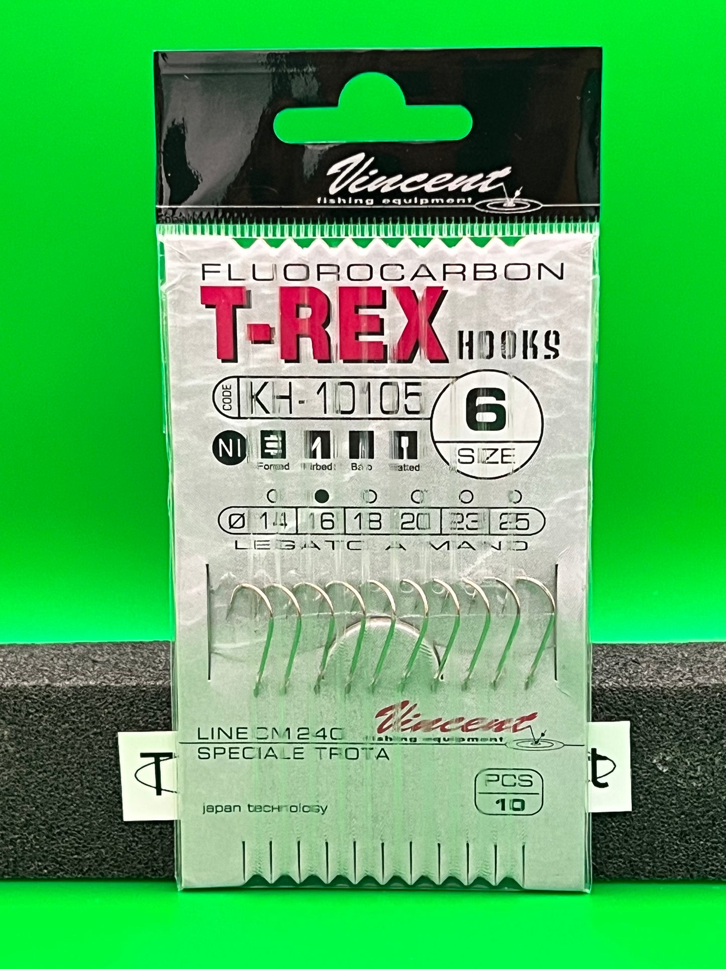 Amo storto legato a mano 100% fluorocarbon 240cm-0,16- Vincent